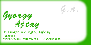 gyorgy ajtay business card